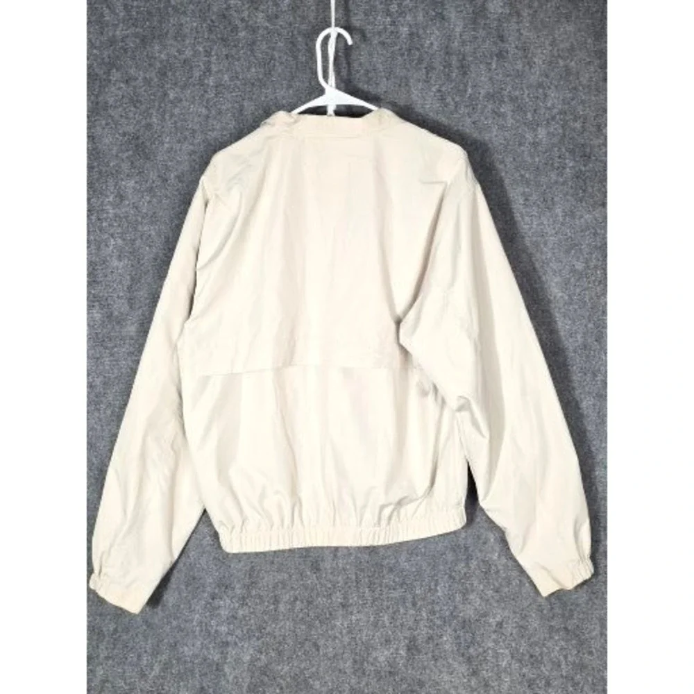 PGA Cutter Buck Mens WeatherTec Golf‎ Jacket Beige Pebble Beach Links Men Sz M